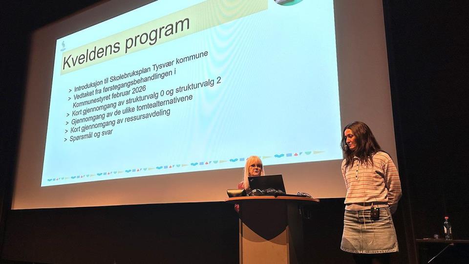 Lenke til artikkel: Høringsmøte om skolestruktur gjennomført på Tysværtunet 