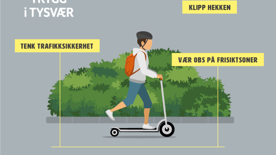 Lenke til artikkel: Tenk trafikksikkerhet og klipp hekken før skolestart