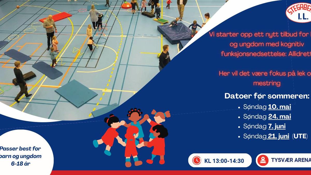 Plakat som viser tilbud om Allidrett hos Stegaberg IL - Klikk for stort bilde